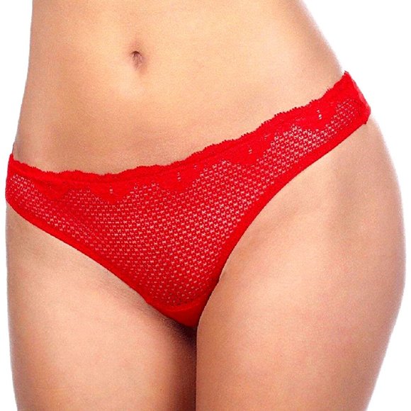 TIMPA Women's Duet Lace Low-cut Bikini RED - 630473 - Picture 1 of 1